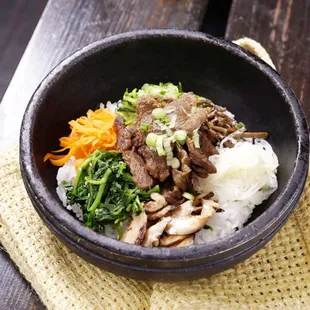 A Korean hearty dish great for lunch or a quick dinner in our lounge.