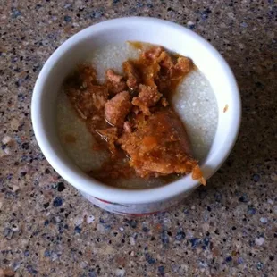 Hogshead cheese (added to grits)