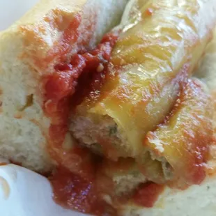 Sausage stuffed pepper sammy.  Not enough filling Filling. was tasty though. And never seen it B4