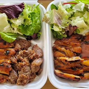 Chicken Teriyaki and Bulgogi Beef Plates