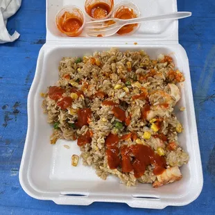 Shrimp fried rice not worth the 12$ it's not even a full plate
