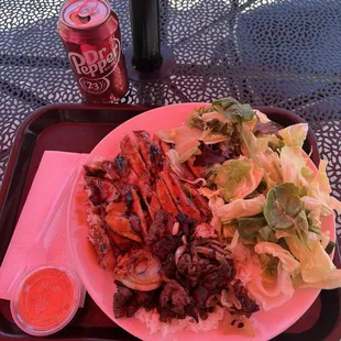 Beef/chicken split order