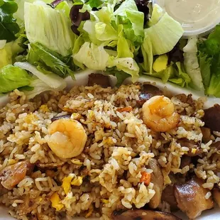 Combination Fried Rice Chicken and Shrimp