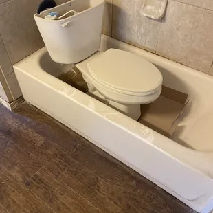Where they left my toilet.