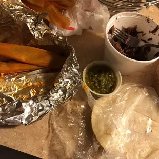 a plate of food on a table