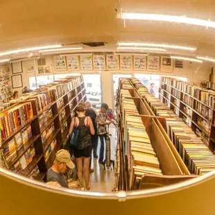 Row after row of perfectly organized books