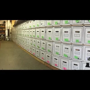 Our comic warehouse holds over 300 organized long boxes of comics
