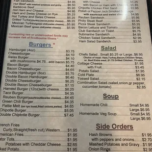 Very big menu