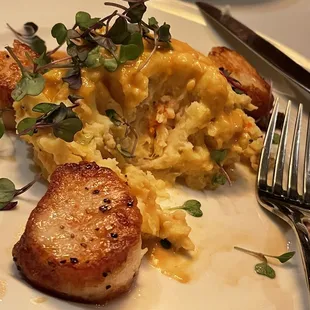 Lobster stuffed mashed potatoes