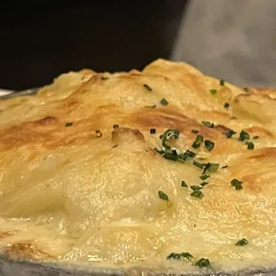 a close up of a dish of food