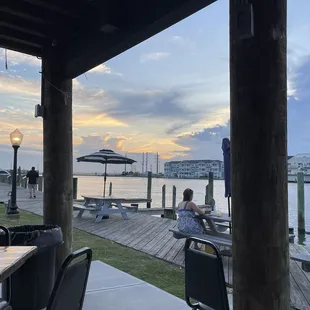 the view of the water from the patio