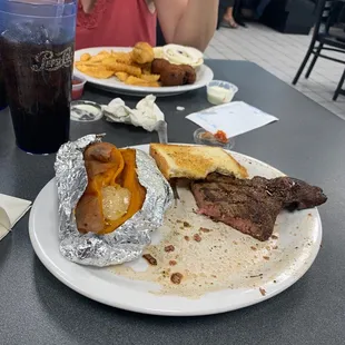 a plate of food and a drink