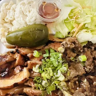 Chicken &amp; Beef Plate--delish!