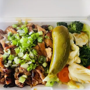 Chicken and Veggies Bowl--chicken is so tender!