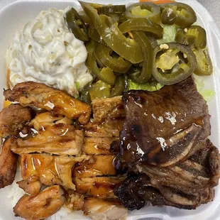 #7. Chicken and Rib Plate