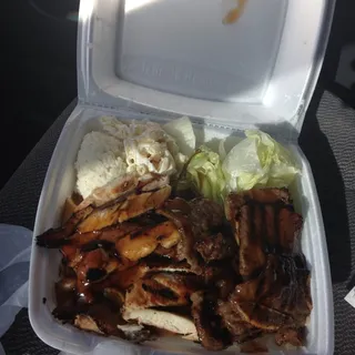 #7. Chicken and Rib Plate