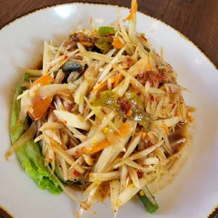 Som Tam Pu Palar salad.