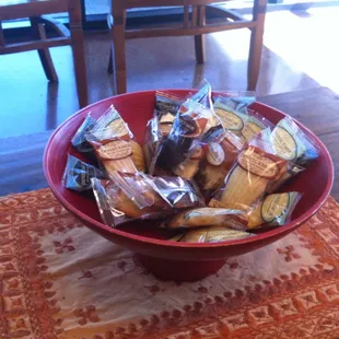 Complimentary madeleines while I waited for my order.
