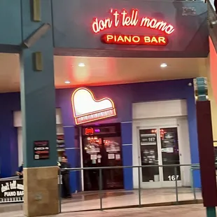 the entrance to a restaurant