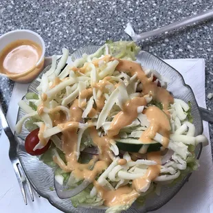 Great lunch deal $6.99. Pizza salad &amp; drink