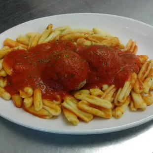 Cavatelli with meatballs