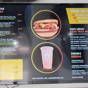 menu, pizza