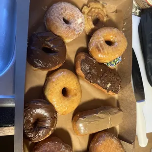 a variety of donuts