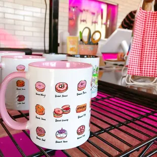 Pink Donut worry coffee mug