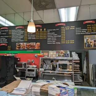 Menu pricing updated. Croissant sandwiches starting around $7.25