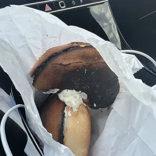 Burnt bagel