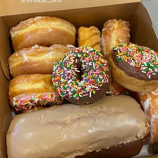 a box of assorted donuts