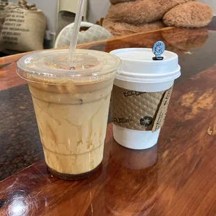 Regular Lavender Honey Iced Latte &amp; Regular Fuelpresso Classic Brew Coffee