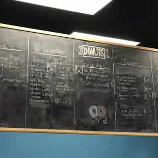Donut menu