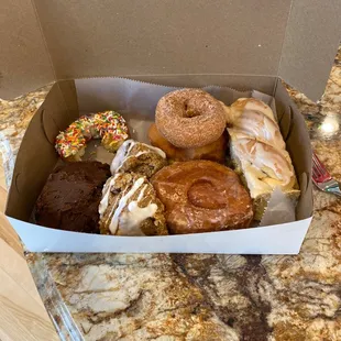Variety of donuts and cookies