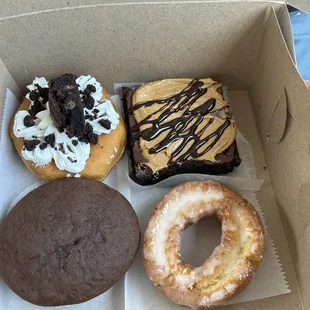Chocolate PB Brownie + Old Fashioned + Chocolate Gob + Ultimate Brownie Donut
