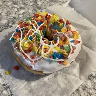 Fruity Pebbles Donut
