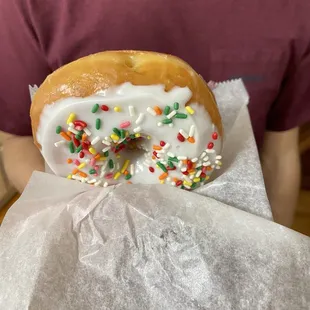 Vanilla Sprinkle Donut