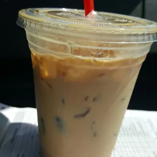 Iced coffee is amazing! Really sweet,  but sooo good!