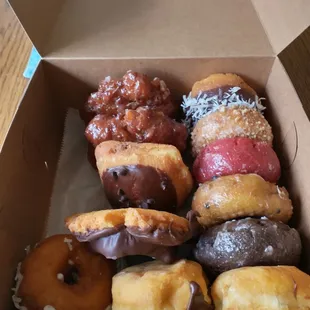 a box of assorted donuts