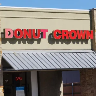 the front of a donut shop
