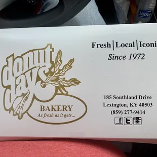 A box of delicious donuts since 1972.