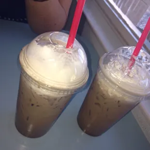The ice mocha coffee