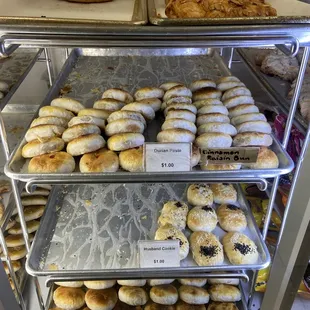 a display of donuts