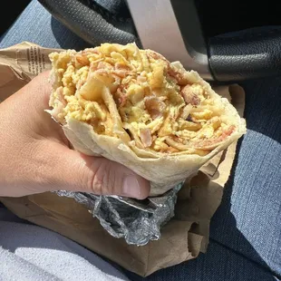 Breakfast burrito, tasty