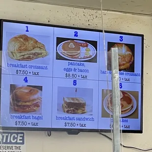 Menu board 8/27/2022