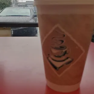 Drinking Chamomille Tea on a cold raining morning