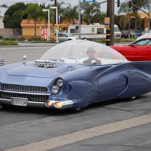 The very custom "bubble car" arrives.