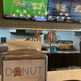 Bar area.....Aggies vs Hurricanes on the tv