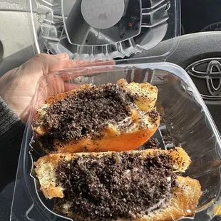 Game changer!!! Donut with ice cream in the middle and Oreo crumbles!! Sooo good!