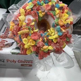 Fruity Pebbles Donut